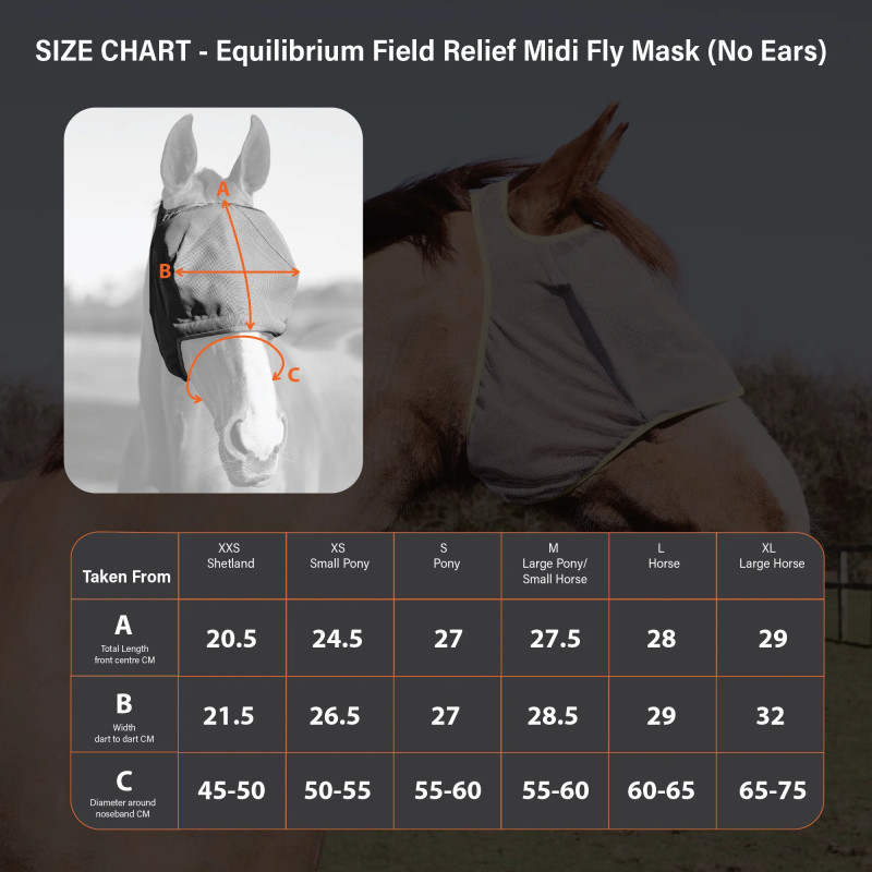 Field Relief Midi Fly Mask (Uten ører)