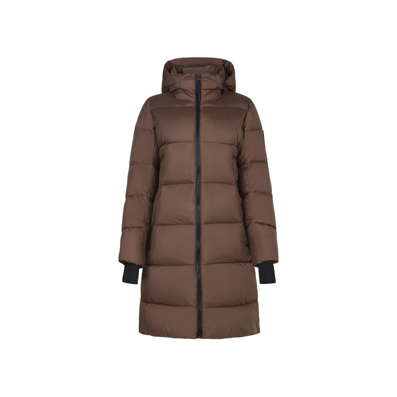 Trolle Projects Long Goose Down Jacket Female 2.0 - Terra Brown